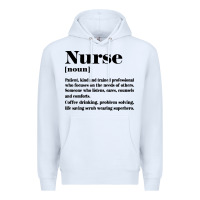 White nurse Premium Hoodie - linhVisuals