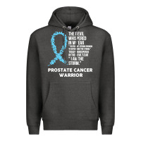Charcoal Heather prostate cancer t  shirt the devil  prostate cancer awareness support Premium Hoodie - linhVisuals