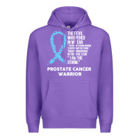 Purple prostate cancer t  shirt the devil  prostate cancer awareness support Premium Hoodie - linhVisuals