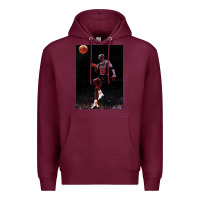 Burgundy Michael JorDunk Premium Hoodie - linhVisuals