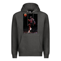 Charcoal Heather Michael JorDunk Premium Hoodie - linhVisuals