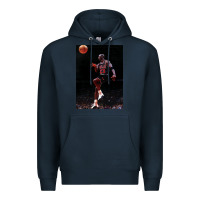 Navy Michael JorDunk Premium Hoodie - linhVisuals
