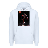 White Michael JorDunk Premium Hoodie - linhVisuals