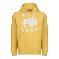 Antique Gold beast of bourbon drinking whiskey design bison buffalo party t shirt Premium Hoodie - linhVisuals