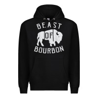 Black beast of bourbon drinking whiskey design bison buffalo party t shirt Premium Hoodie - linhVisuals