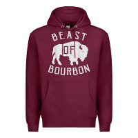 Burgundy beast of bourbon drinking whiskey design bison buffalo party t shirt Premium Hoodie - linhVisuals