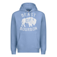 Colony Blue beast of bourbon drinking whiskey design bison buffalo party t shirt Premium Hoodie - linhVisuals