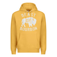 Mustard beast of bourbon drinking whiskey design bison buffalo party t shirt Premium Hoodie - linhVisuals