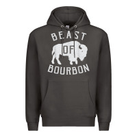 Smoke beast of bourbon drinking whiskey design bison buffalo party t shirt Premium Hoodie - linhVisuals