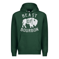 Sports Green beast of bourbon drinking whiskey design bison buffalo party t shirt Premium Hoodie - linhVisuals