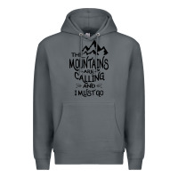 Rock the mountains are calling and i must go   black Premium Hoodie - linhVisuals