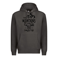 Smoke the mountains are calling and i must go   black Premium Hoodie - linhVisuals