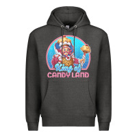 Charcoal Heather candy land king of candy land portrait t shirt Premium Hoodie - linhVisuals