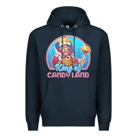 Navy candy land king of candy land portrait t shirt Premium Hoodie - linhVisuals
