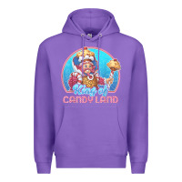 Purple candy land king of candy land portrait t shirt Premium Hoodie - linhVisuals