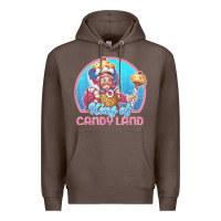 Coffee candy land king of candy land portrait t shirt Premium Hoodie - linhVisuals