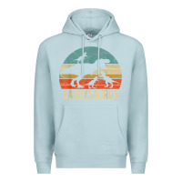 Blue Mist daddy dinosaur daddysaurus 3 three kids xmas christmas gift t shirt Premium Hoodie - linhVisuals