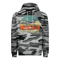 Slate Camo daddy dinosaur daddysaurus 3 three kids xmas christmas gift t shirt Premium Hoodie - linhVisuals