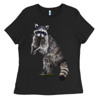 Black Raccoon Illustrations Ladies Tee - LillyAllenDesigns