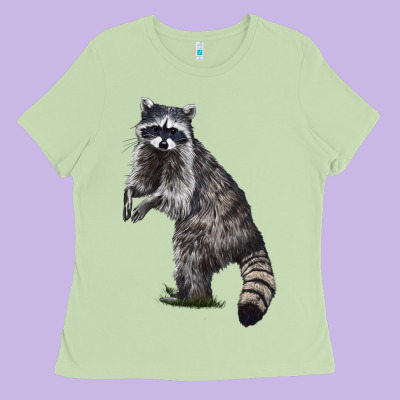 Raccoon Illustrations Ladies Tee Designed By Lillyallendesigns