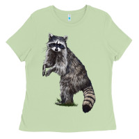 Matcha Raccoon Illustrations Ladies Tee - LillyAllenDesigns