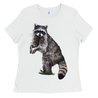 White Raccoon Illustrations Ladies Tee - LillyAllenDesigns