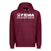 Burgundy fema evacuation plan Premium Hoodie - linhVisuals