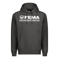 Charcoal Heather fema evacuation plan Premium Hoodie - linhVisuals