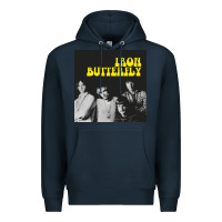 Navy iron butterfly Premium Hoodie - linhVisuals