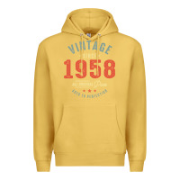 Antique Gold Vintage Since 1958 - 64th Birthday Retro Classic Premium Hoodie - linhVisuals