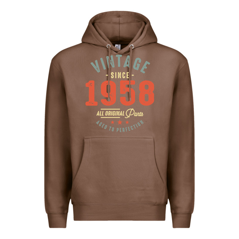 Vintage Since 1958 - 64th Birthday Retro Classic Premium Hoodie by linhVisuals | Teevron