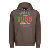 Coffee Vintage Since 1958 - 64th Birthday Retro Classic Premium Hoodie - linhVisuals