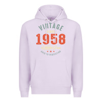 Lilac Vintage Since 1958 - 64th Birthday Retro Classic Premium Hoodie - linhVisuals