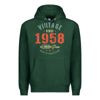 Sports Green Vintage Since 1958 - 64th Birthday Retro Classic Premium Hoodie - linhVisuals