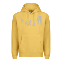 Antique Gold funny rock climbing evolution Premium Hoodie - linhVisuals