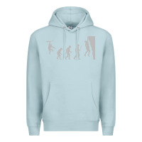 Blue Mist funny rock climbing evolution Premium Hoodie - linhVisuals