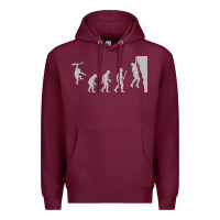 Burgundy funny rock climbing evolution Premium Hoodie - linhVisuals