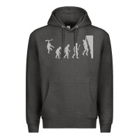 Charcoal Heather funny rock climbing evolution Premium Hoodie - linhVisuals