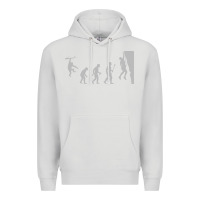 Dove Grey funny rock climbing evolution Premium Hoodie - linhVisuals