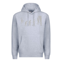 Heather Grey funny rock climbing evolution Premium Hoodie - linhVisuals