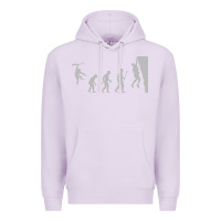 Lilac funny rock climbing evolution Premium Hoodie - linhVisuals