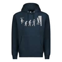 Navy funny rock climbing evolution Premium Hoodie - linhVisuals