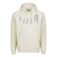 Oatmeal Heather funny rock climbing evolution Premium Hoodie - linhVisuals