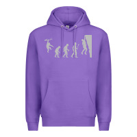 Purple funny rock climbing evolution Premium Hoodie - linhVisuals