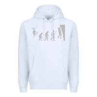 White funny rock climbing evolution Premium Hoodie - linhVisuals