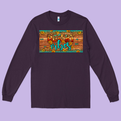 Desert Vibes License Plate Long Sleeve Tee Designed By Artiststas
