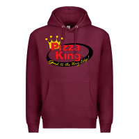 Burgundy Pizza King Cowboy Premium Hoodie - linhVisuals
