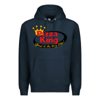 Navy Pizza King Cowboy Premium Hoodie - linhVisuals
