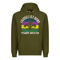 Army Green laissez les bons temps rouler gift mardi gras masquerade t shirt Premium Hoodie - linhVisuals