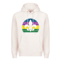 Pale Pink laissez les bons temps rouler gift mardi gras masquerade t shirt Premium Hoodie - linhVisuals